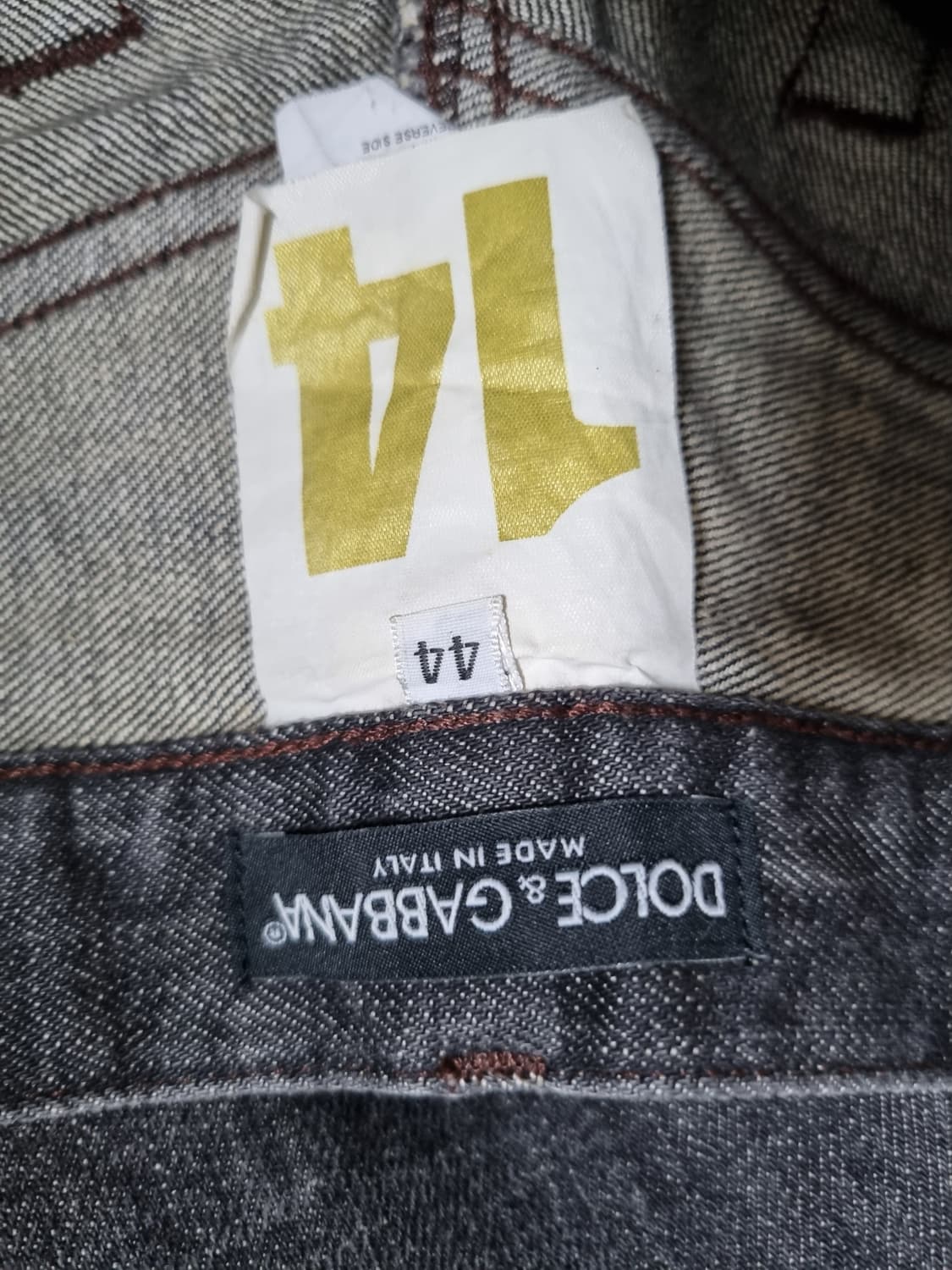 돌체앤가바나 데미지 그레이 데님팬츠 상품이미지3