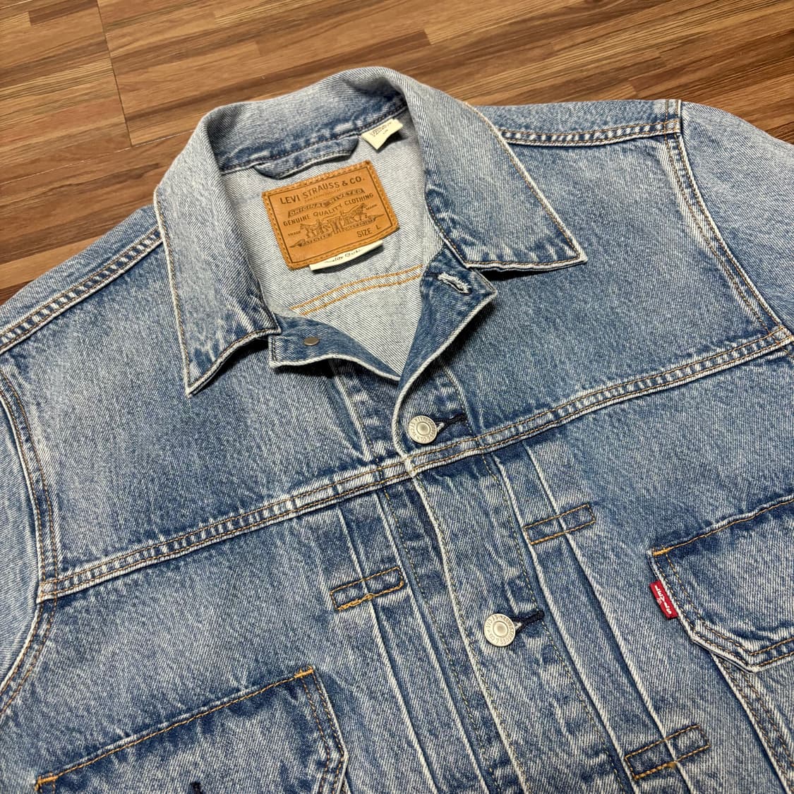 리바이스 2세대 타입2 빅E 포켓 트럭커 데님 지쟌 지잔 워싱 자켓 상품이미지2
