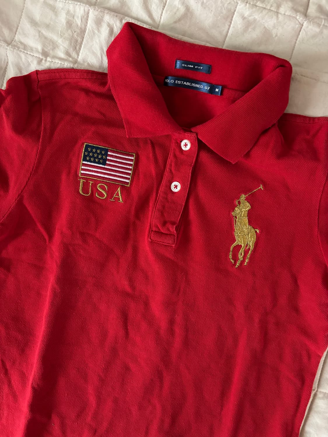 폴로 랄프로렌 빅포니 성조기 카라셔츠 상품이미지1