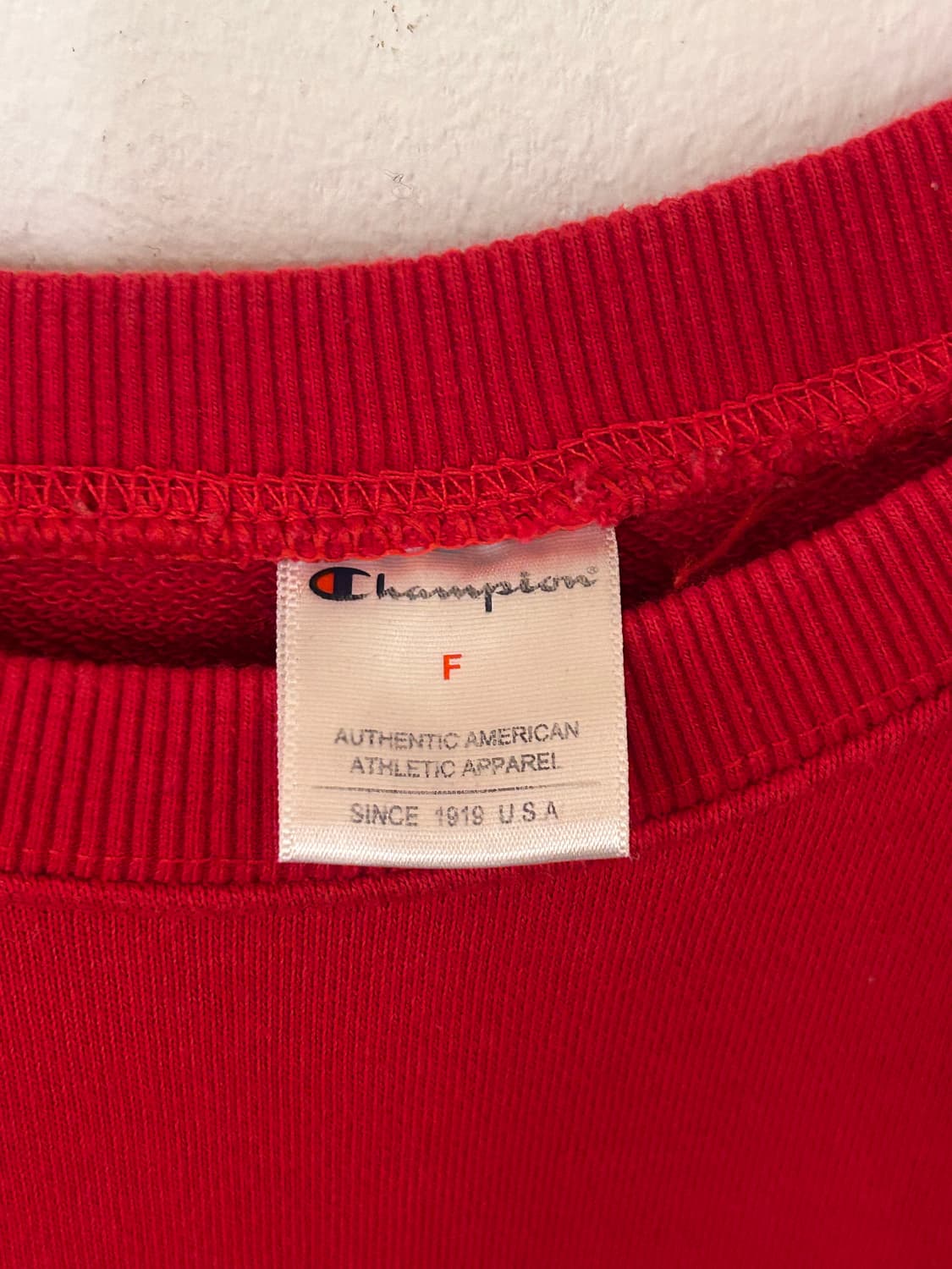 챔피온 레드 맨투맨 (실측 105) 상품이미지2