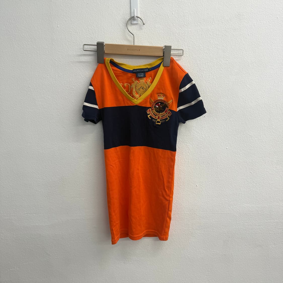 폴로랄프로렌 00S 오렌지 배색 RRL 클럽 넘버3 S 상품이미지1