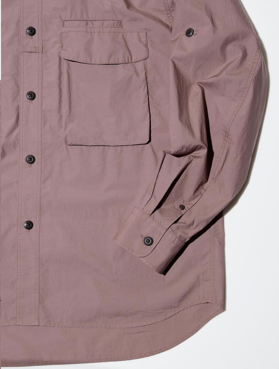 [L]유니클로U 유틸리티 오버셔츠 브라운 상품이미지3