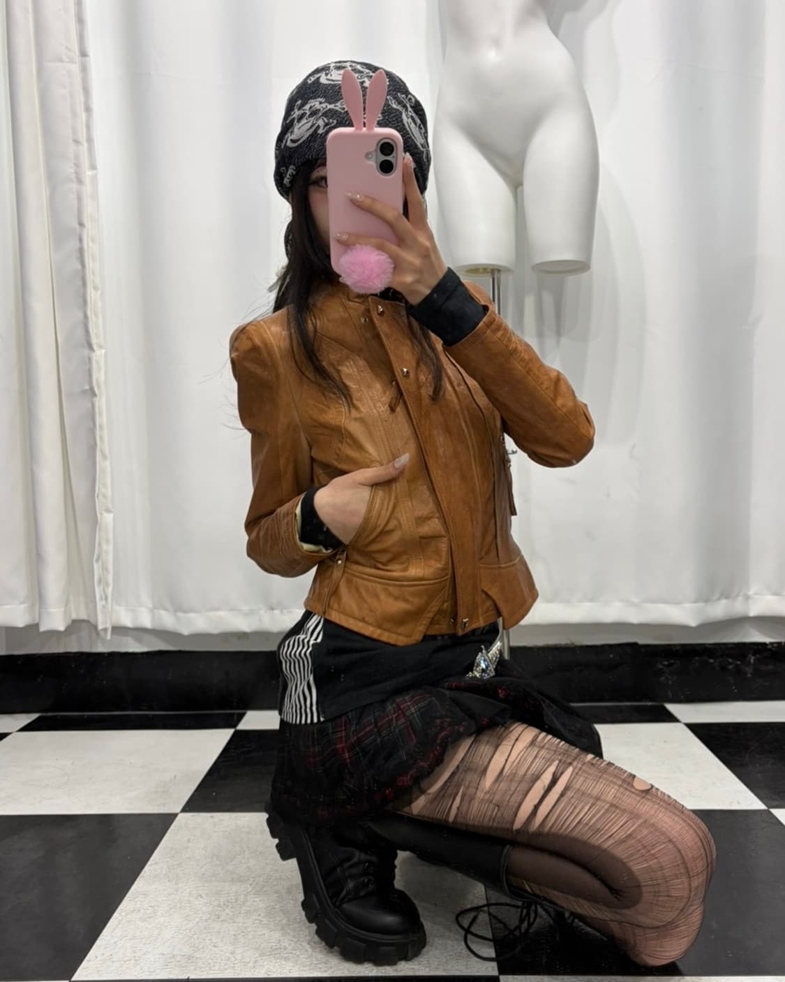 🎸브라운 레더 자켓🎸 상품이미지4