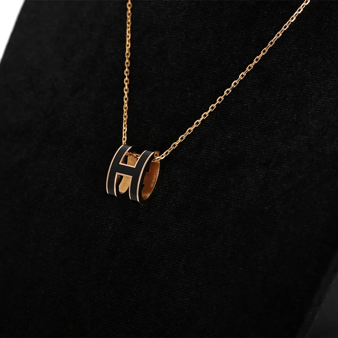 에르메스 팝아슈 목걸이 POP H 블랙 골드 네크리스 상품이미지8