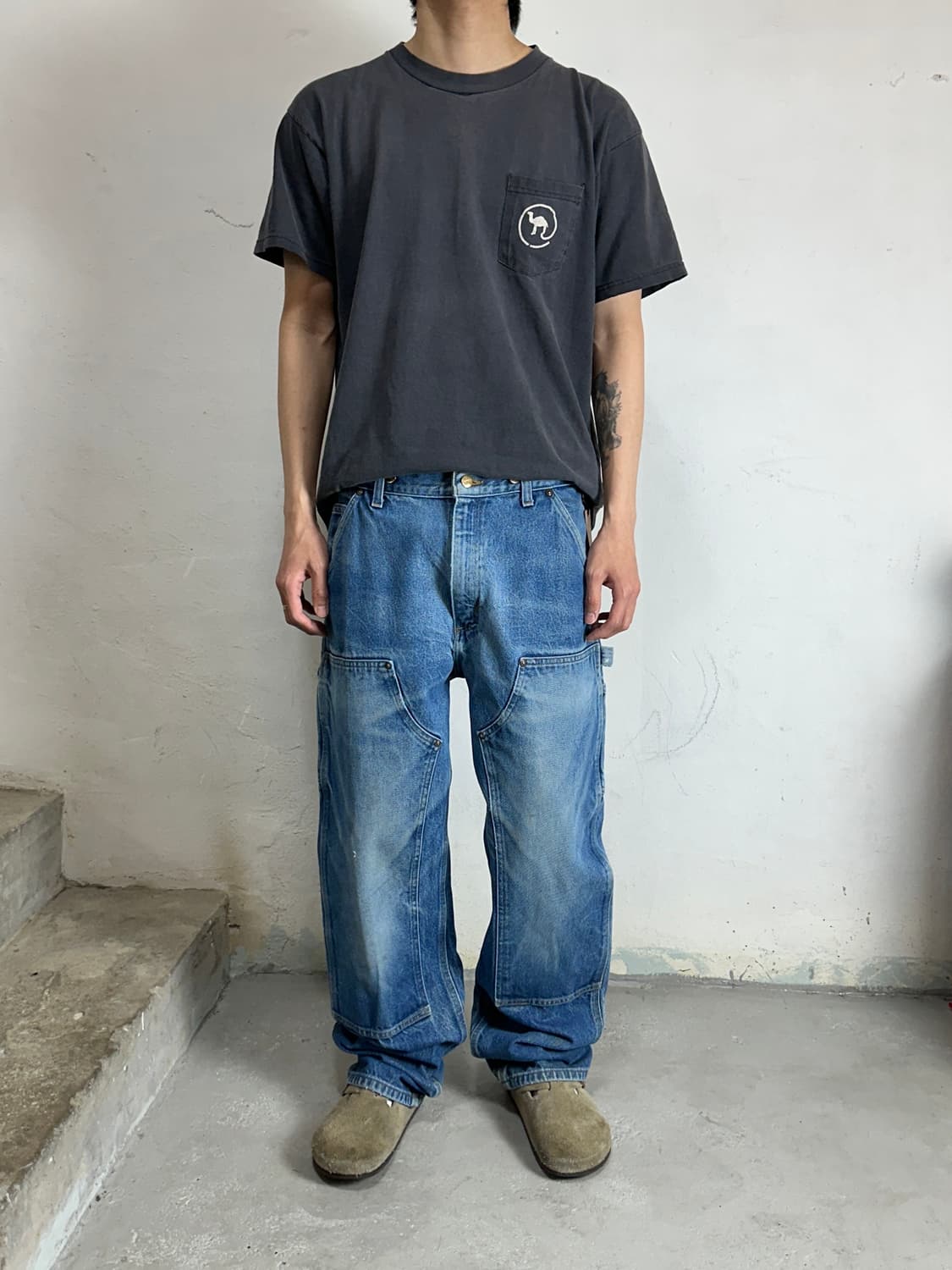 OG 칼하트 데님 더블니 칼하트 워크팬츠 썩블니 상품이미지2