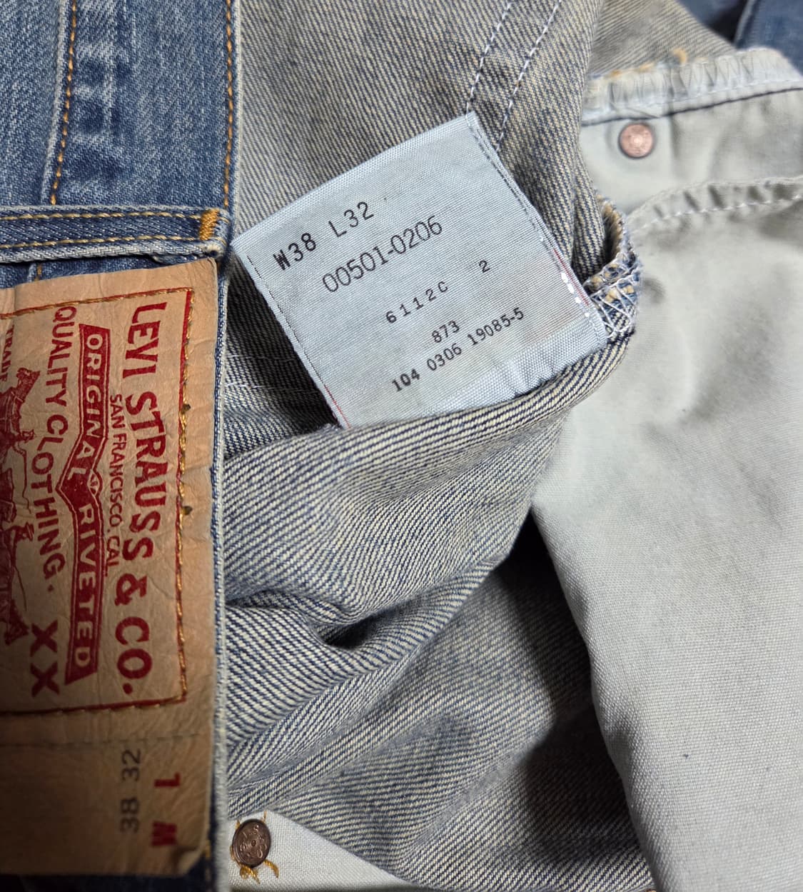 00s 리바이스 501 데님 38x32 상품이미지6