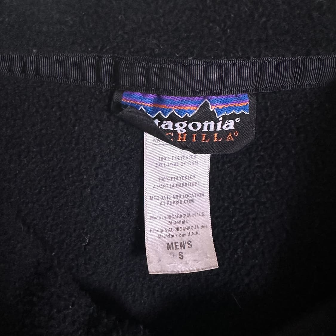 10s 파타고니아 신칠라 스냅티 올블랙 S 상품이미지6