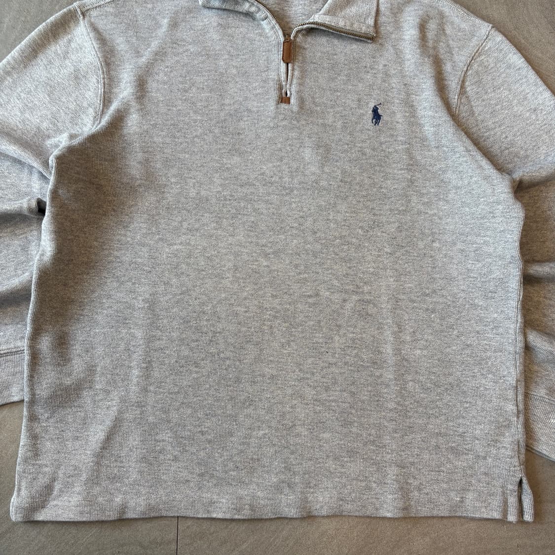 폴로 정품 최신라벨 그레이 반집업 니트 상품이미지4