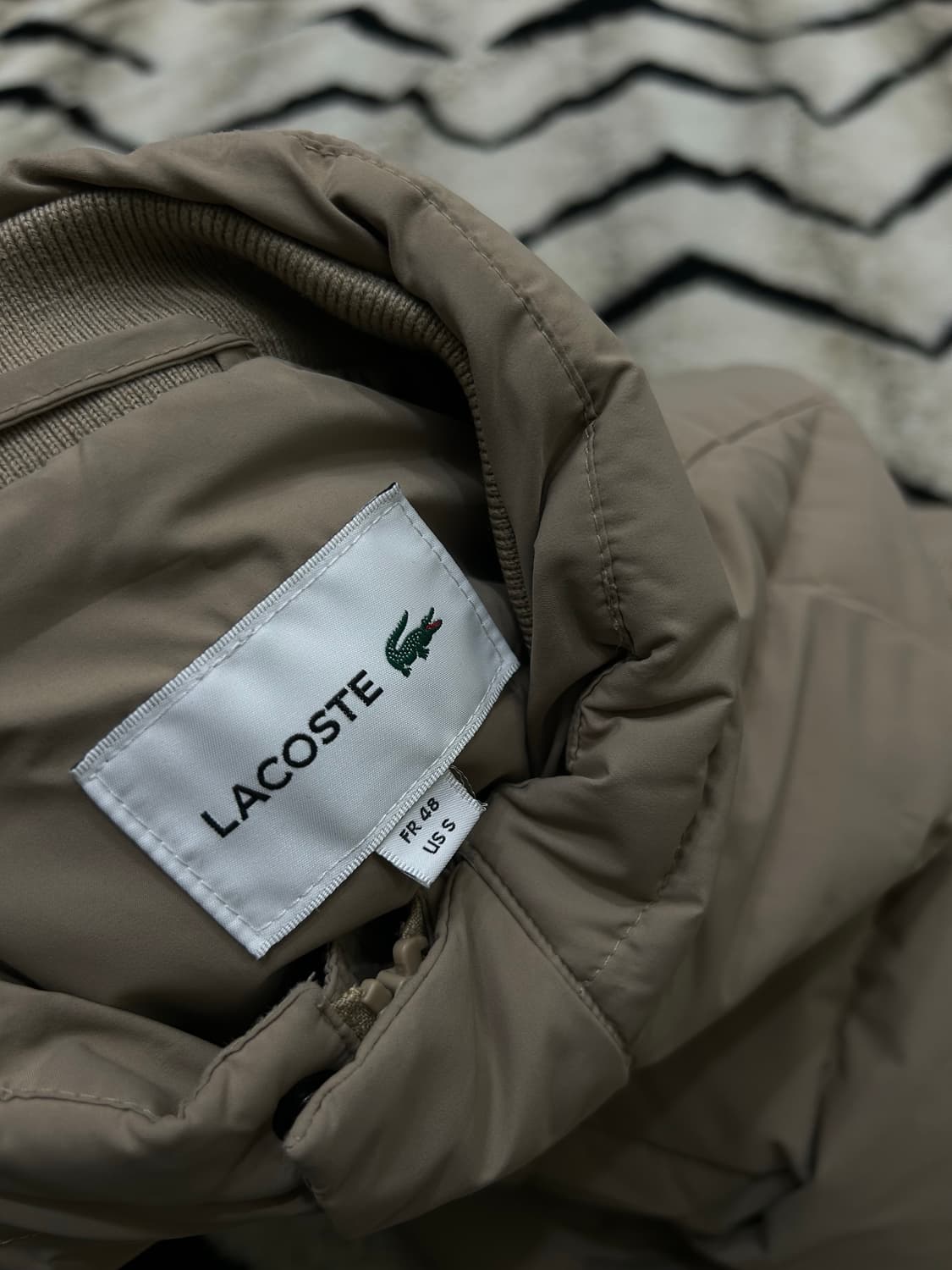 [M]라코스테 하이브리드 다운 니트 블루종/베이지 상품이미지6