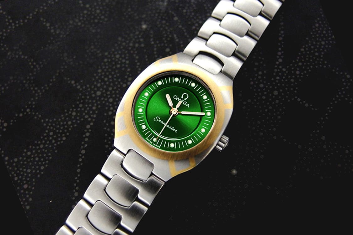 오메가 씨마스터 폴라리스 그린 선레이 다이얼 여성용 스틸 시계 상품이미지3