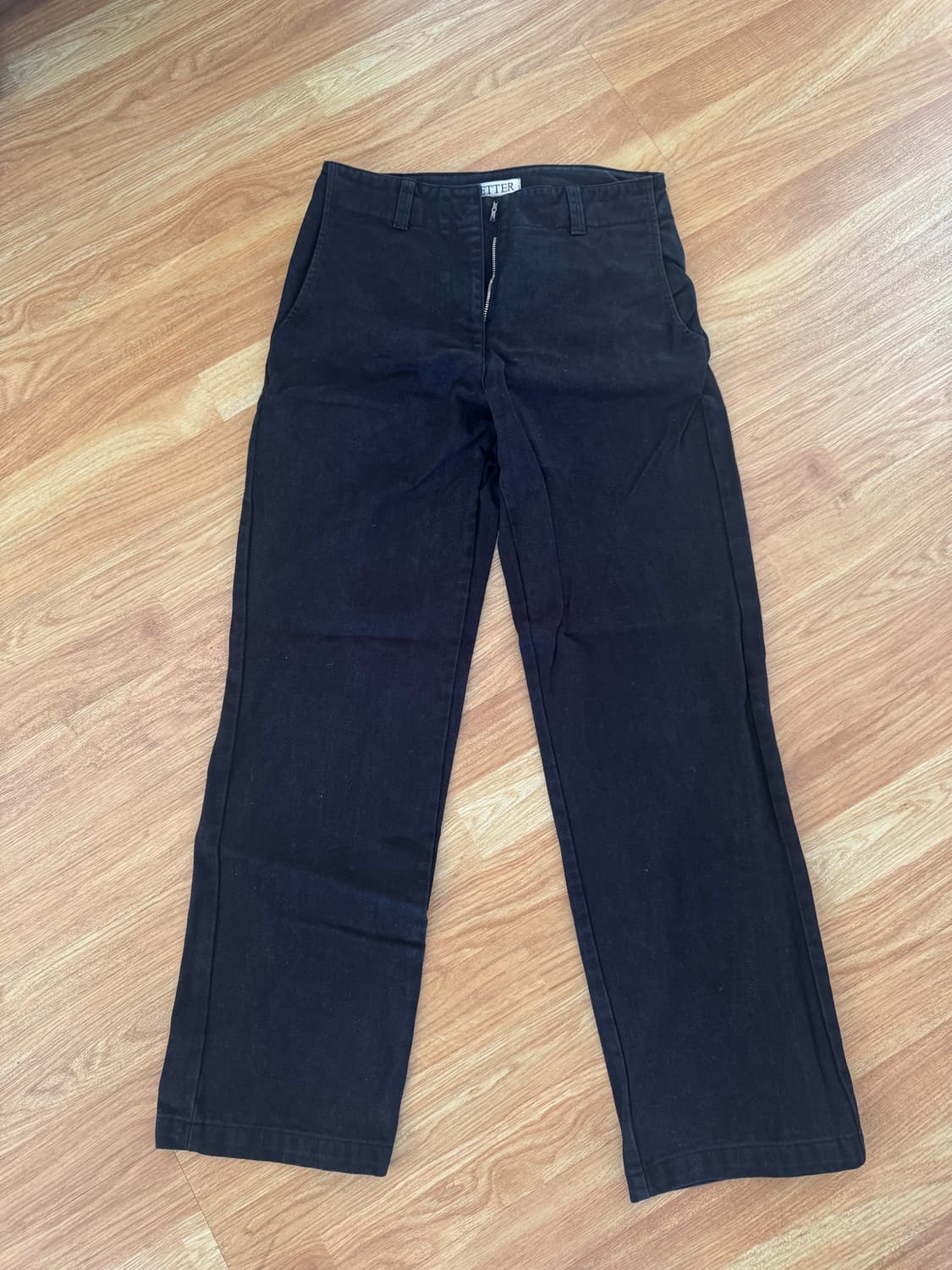 샵 레터 블랙 팬츠 S 상품이미지1