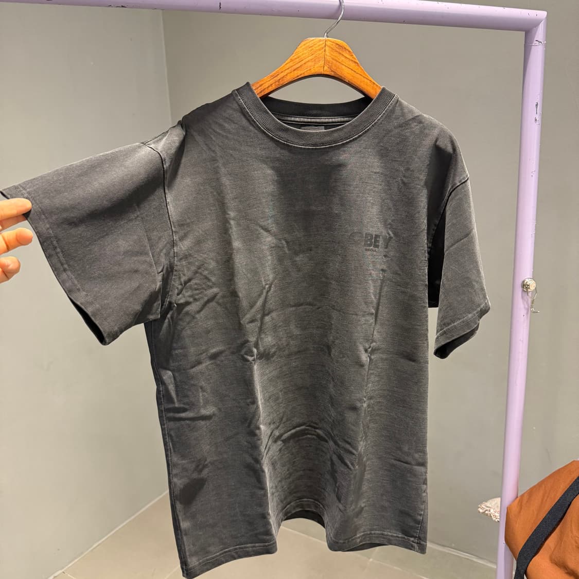 ➕오베이 반팔 티셔츠/ 그레이 상품이미지3