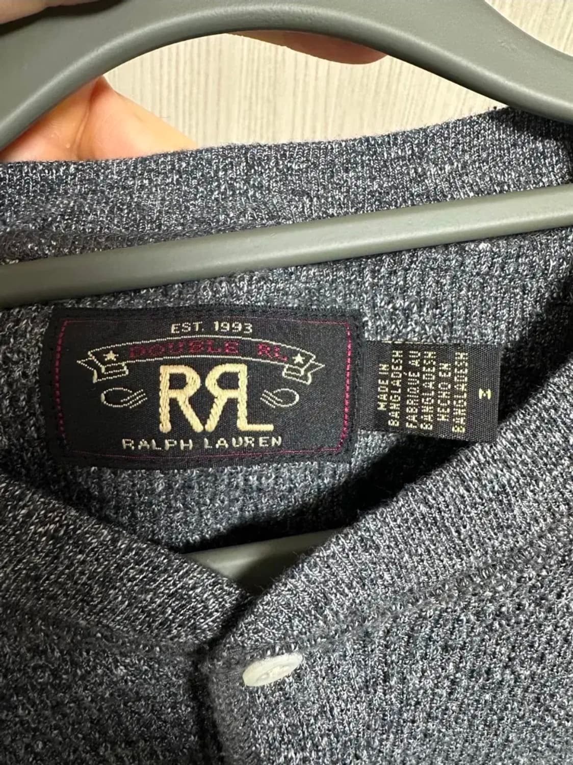 RRL 더블알엘 와플 헨리넥 긴팔 티셔츠 M 상품이미지3