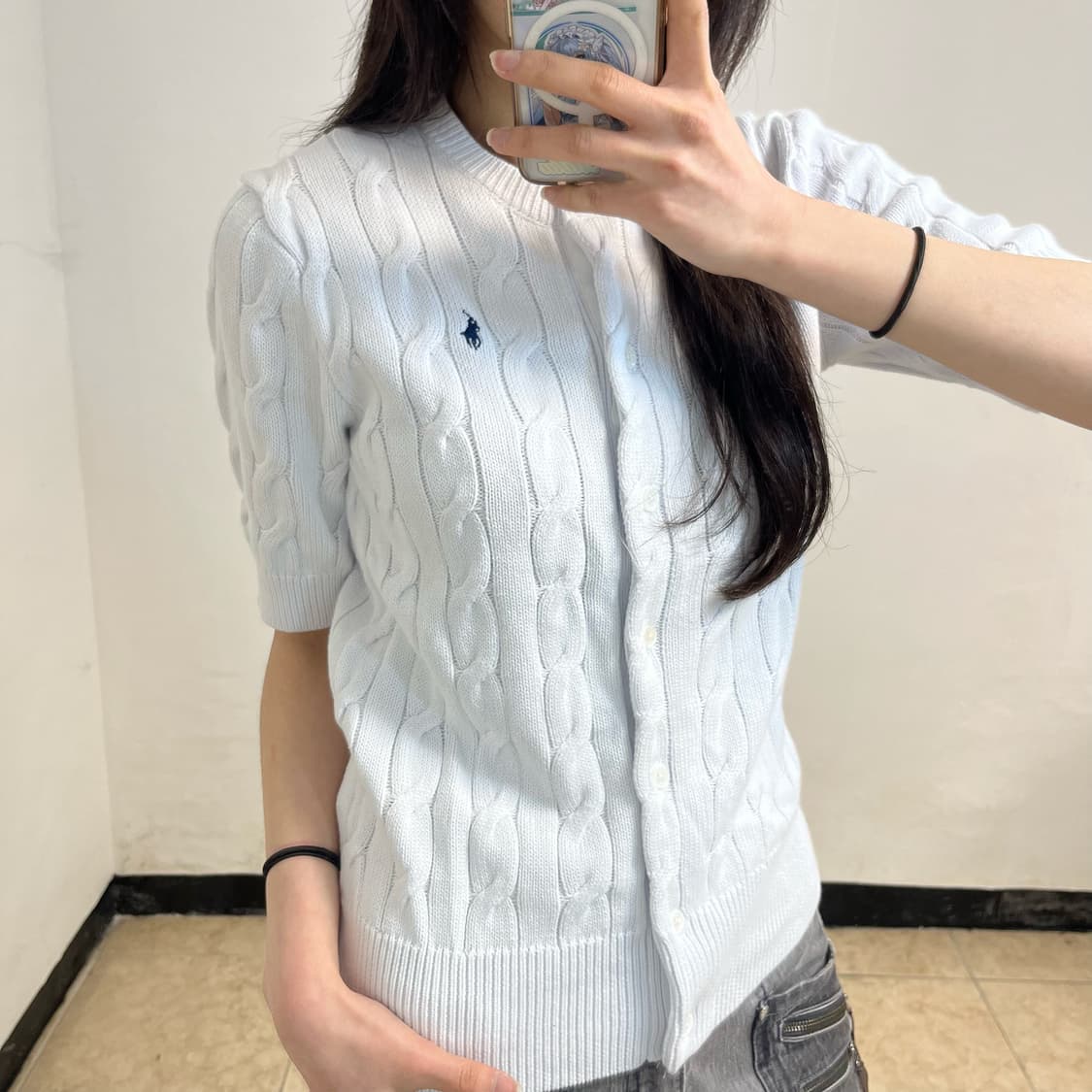 Polo short sleeve cardigan 상품이미지3