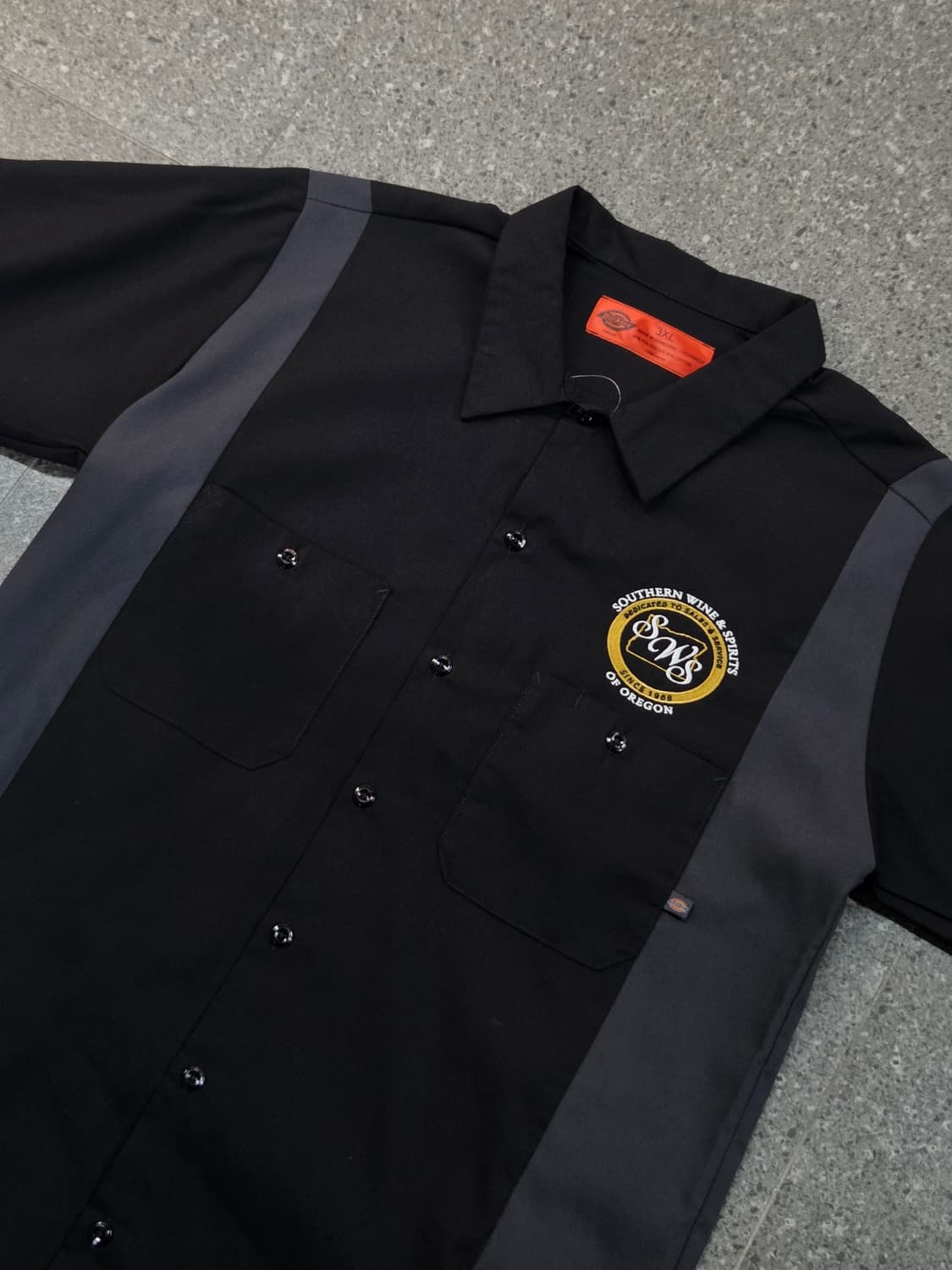 Dickies 디키즈 블랙 그레이 반팔셔츠 상품이미지1