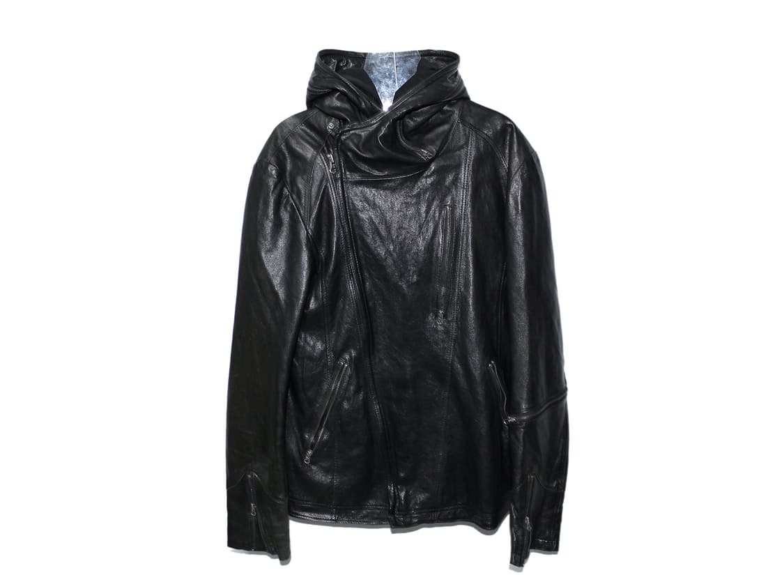 00s JAPAN Assassin Hooded Leather Jacket 상품이미지1