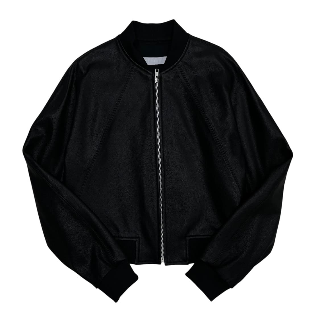TATEMODERN 블랙 고트레더 발렌시아가맛 크롭트 플라이트 가죽자켓  상품이미지2
