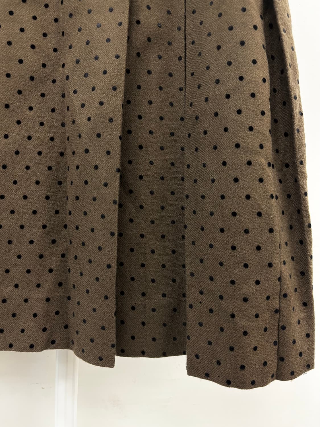 빈티지 도트 플리츠 울 스커트 상품이미지2