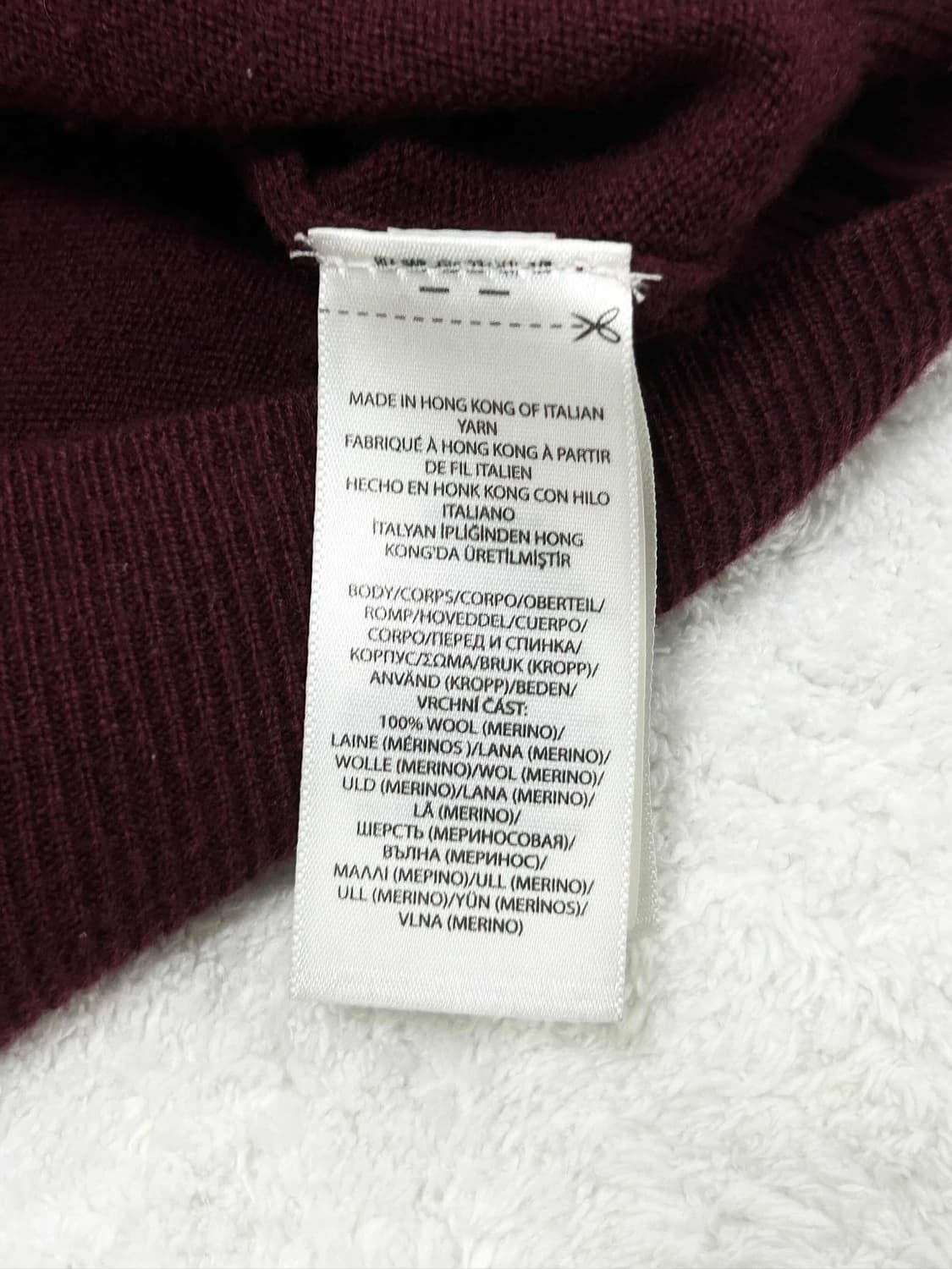 폴로 버건디 메리노울 라운드니트 상품이미지8