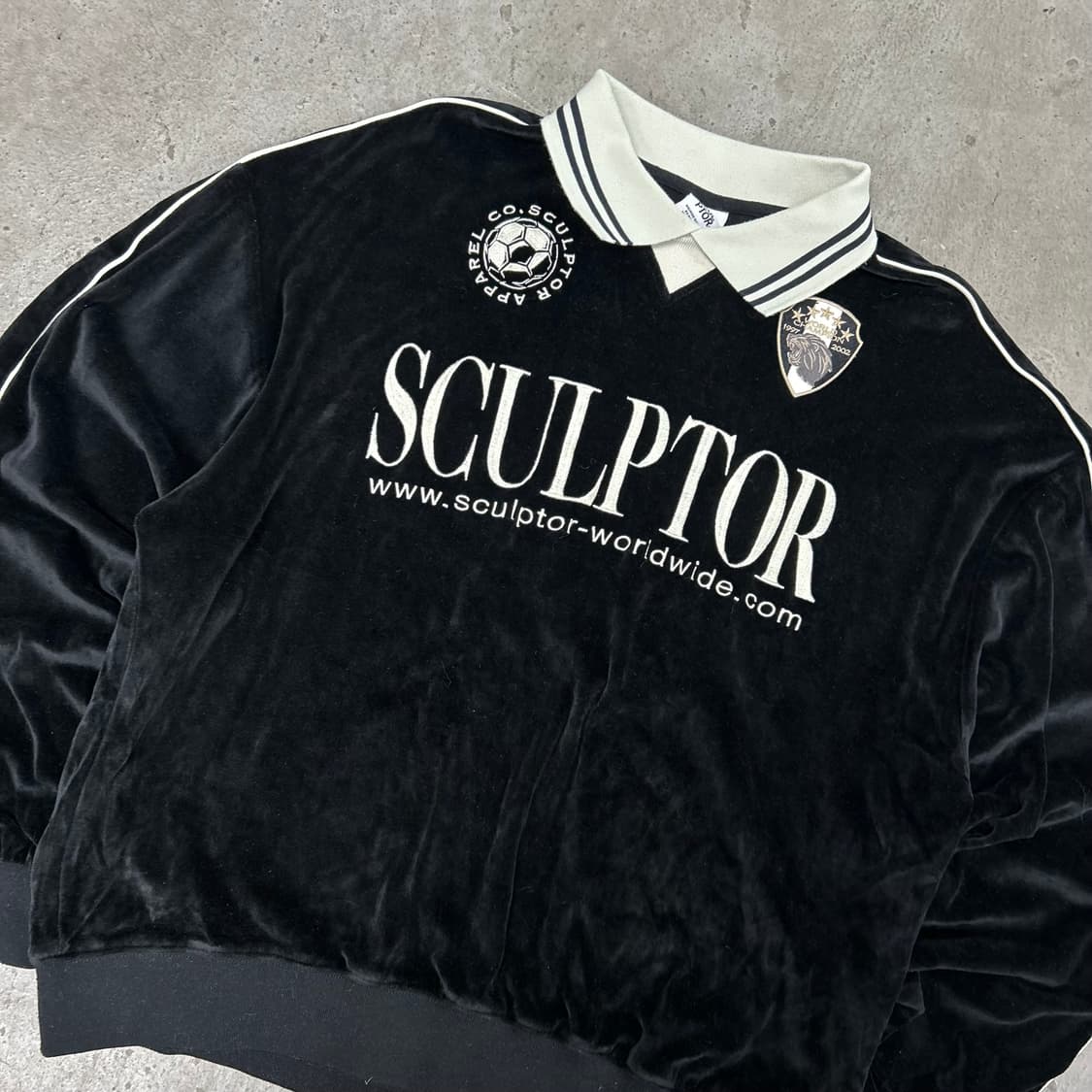 스컬프터 벨루어 벨벳 긴팔 져지[1595] 상품이미지4