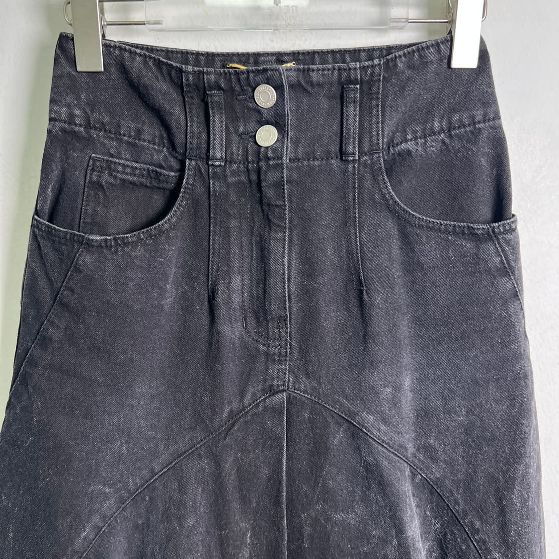 system 시스템 커브 헴 데님 롱 스커트  상품이미지4