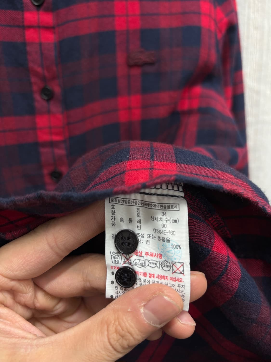 라코스테 타탄체크 셔츠  상품이미지4