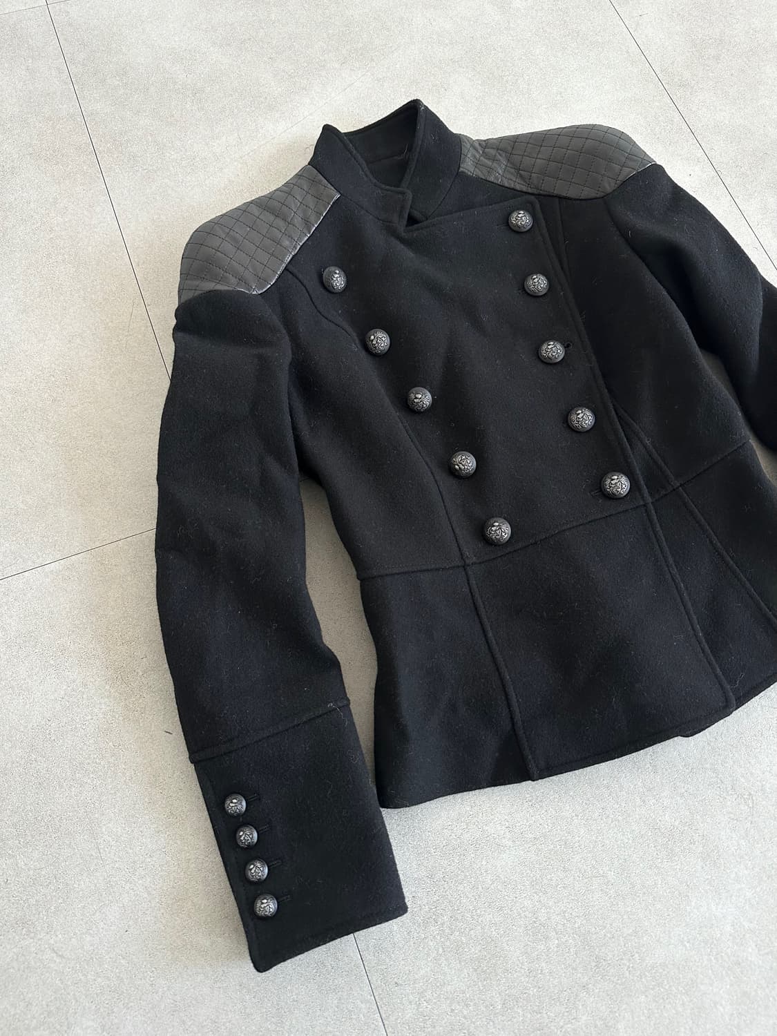 발망 나폴레옹 램스킨 레더 숄더 자켓 상품이미지2