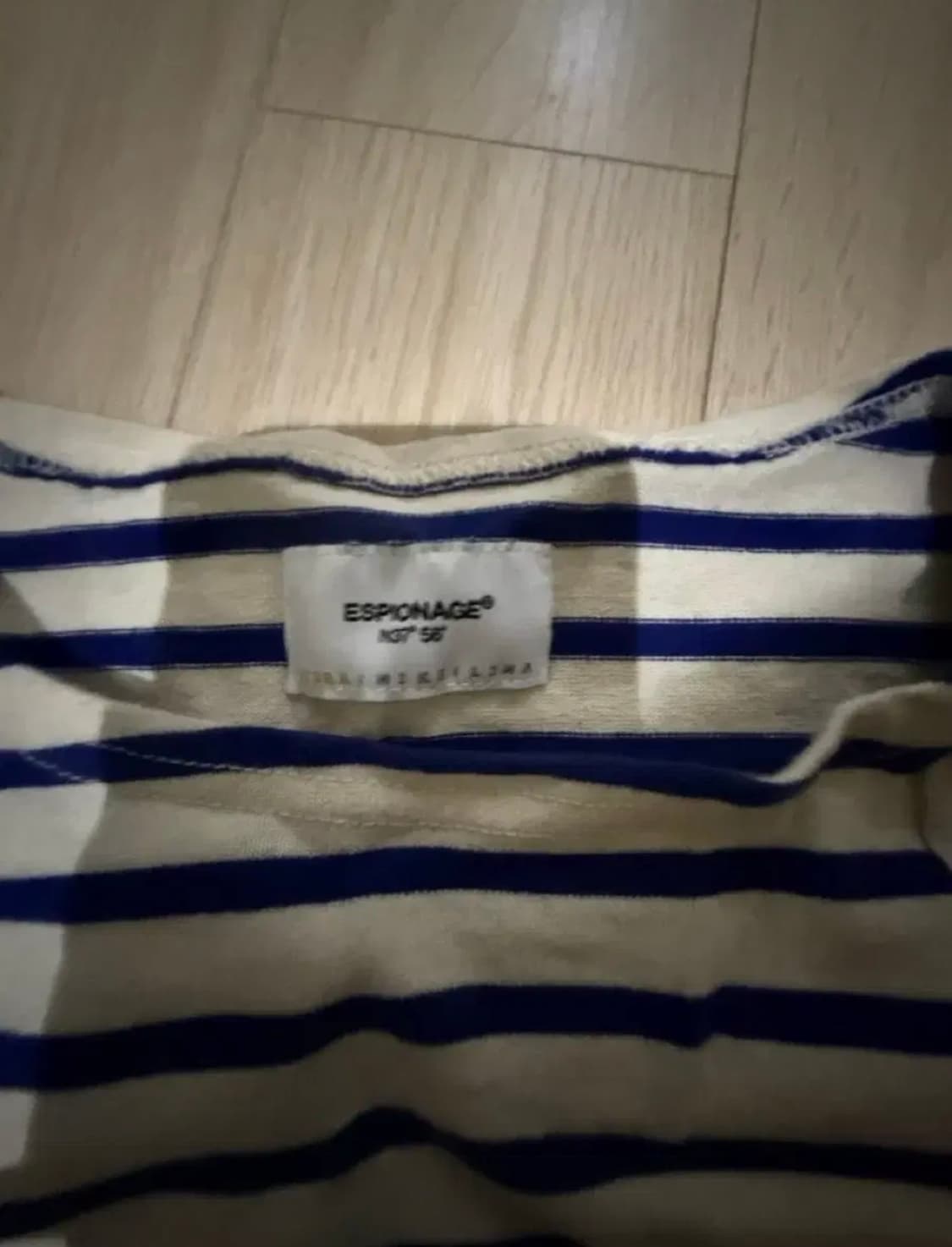 에스피오나지 워크웨어 스트라이프 7부티셔츠 상품이미지3