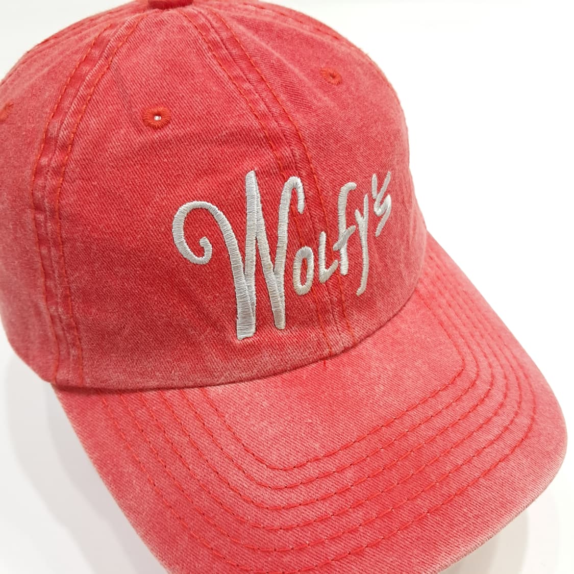 HitWear Wolfys 빈티지 레드 볼캡 P1528 상품이미지1