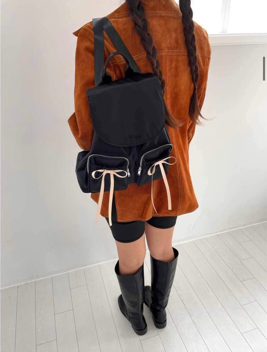 프릴카 FRILCA 리본 브로치 베이지 상품이미지1