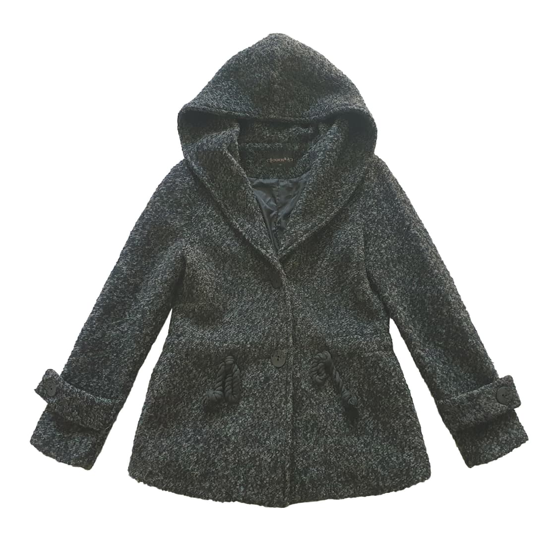 울 후드 라인 숏코트 상품이미지1