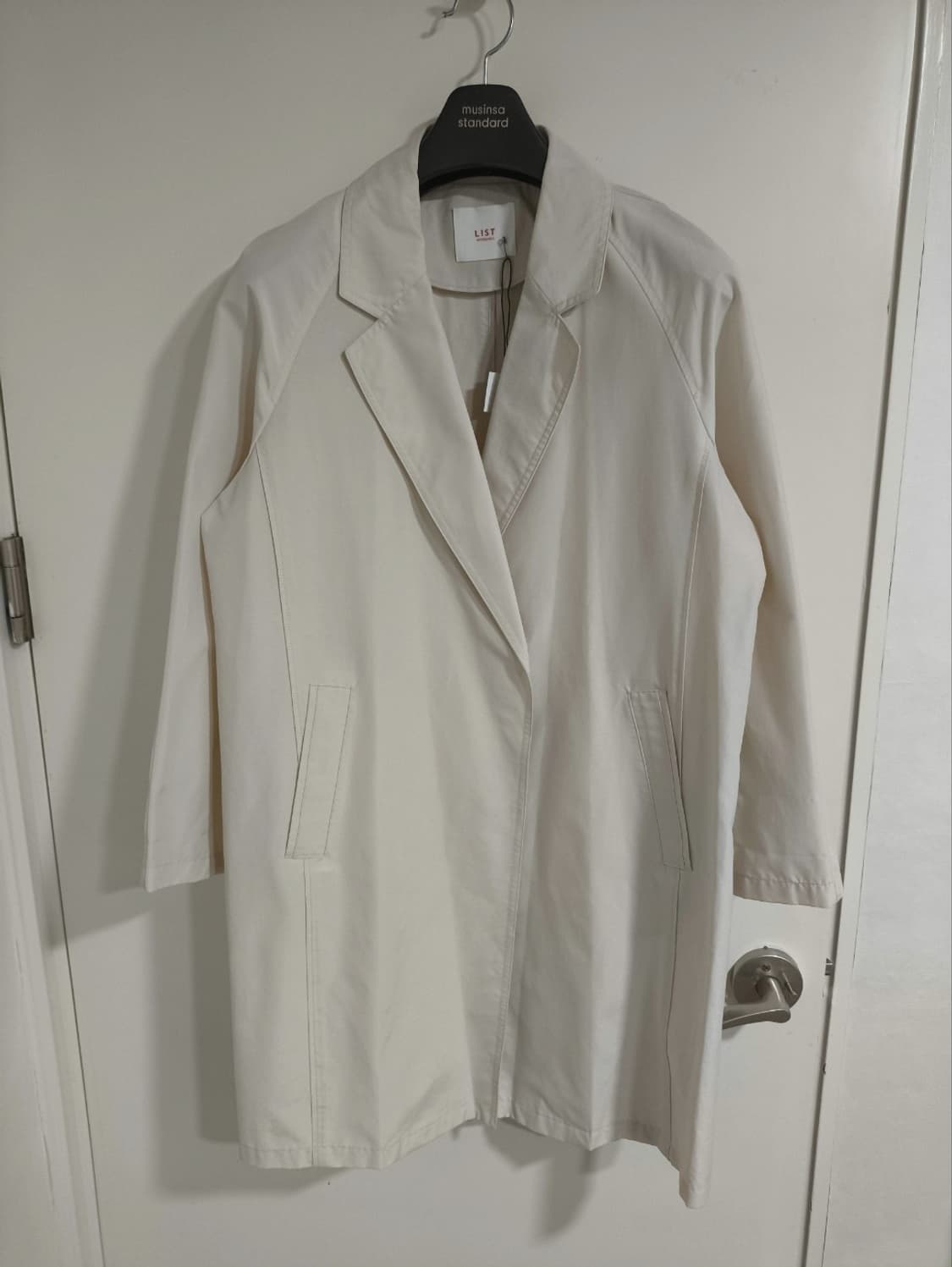 새거 85 리스트 면 나일론 혼방 코트 상품이미지1