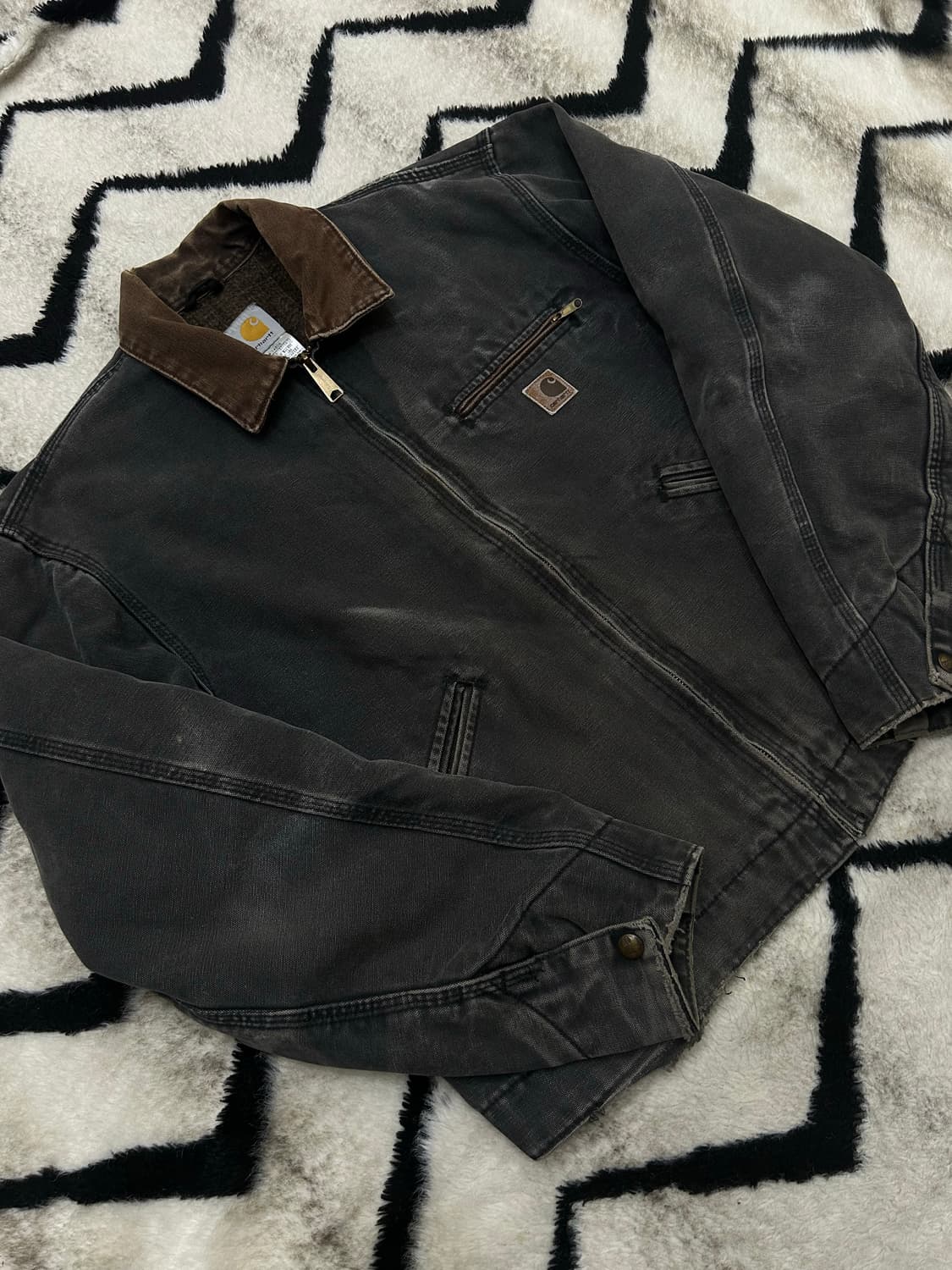 [L]칼하트USA J97 디트로이트 자켓/블랙워싱 상품이미지2