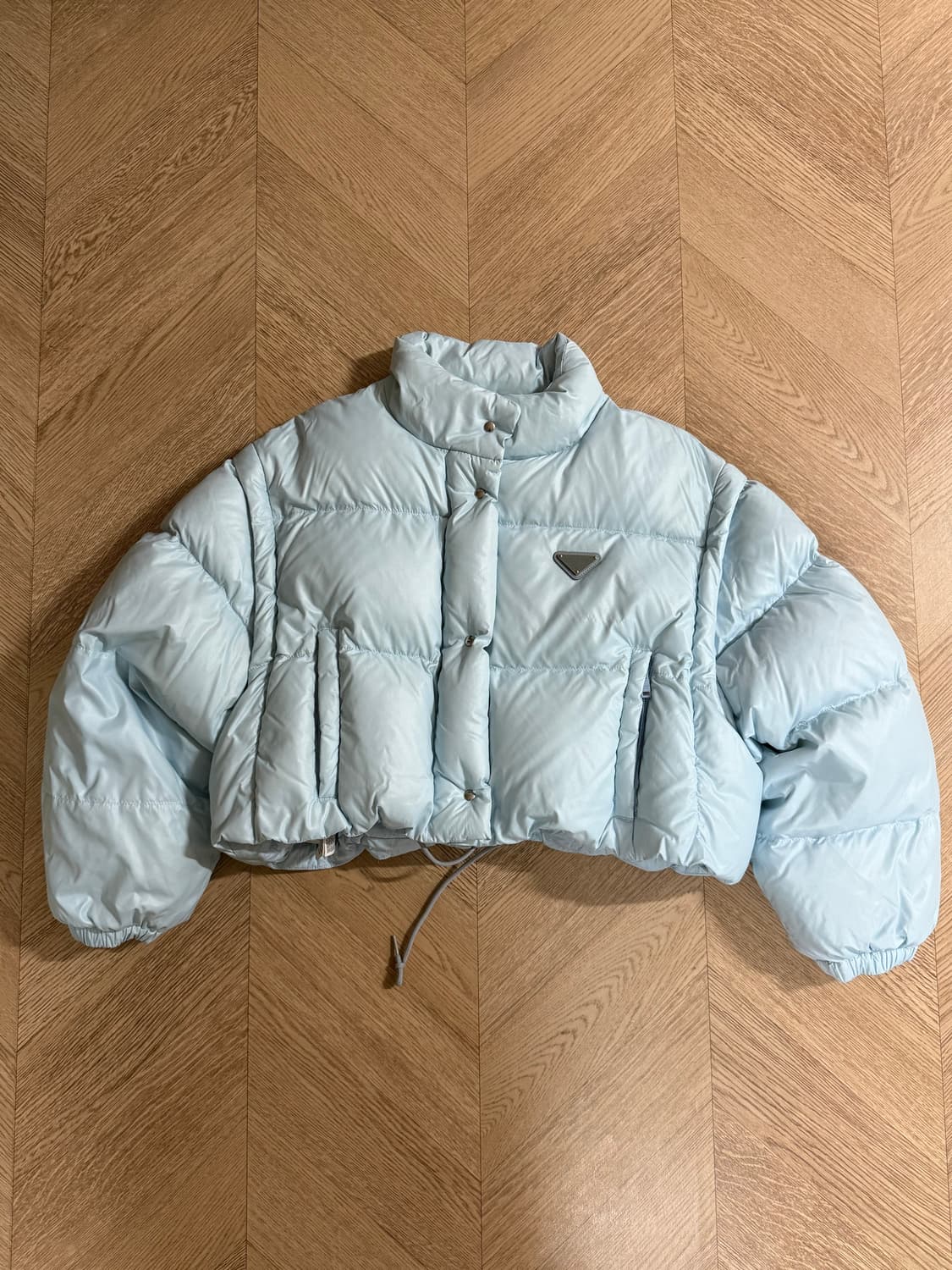 프라다 리나일론 패딩 스카이블루 38 상품이미지1