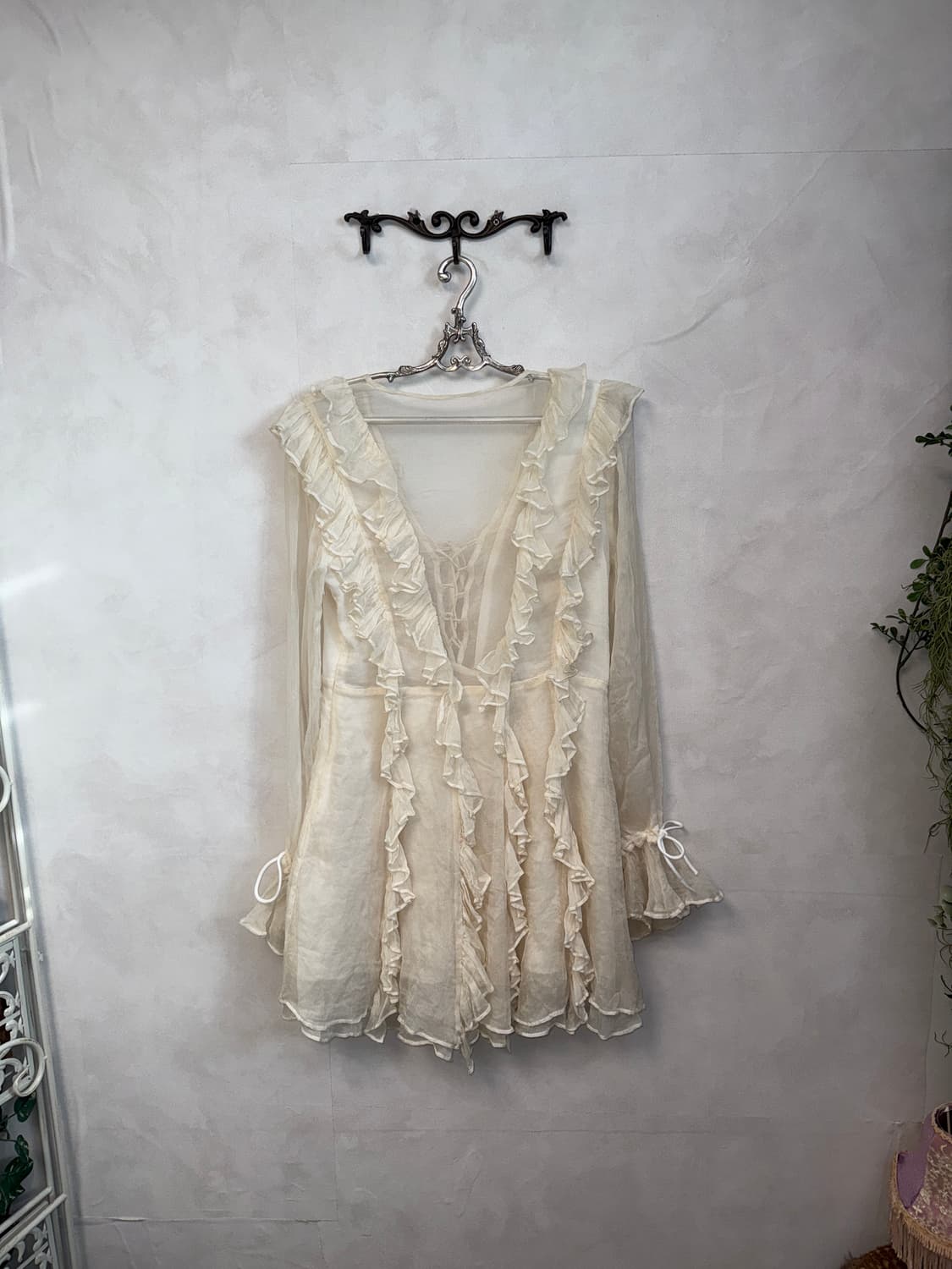 Ivory silk 100 fairy ruffle ops 상품이미지6