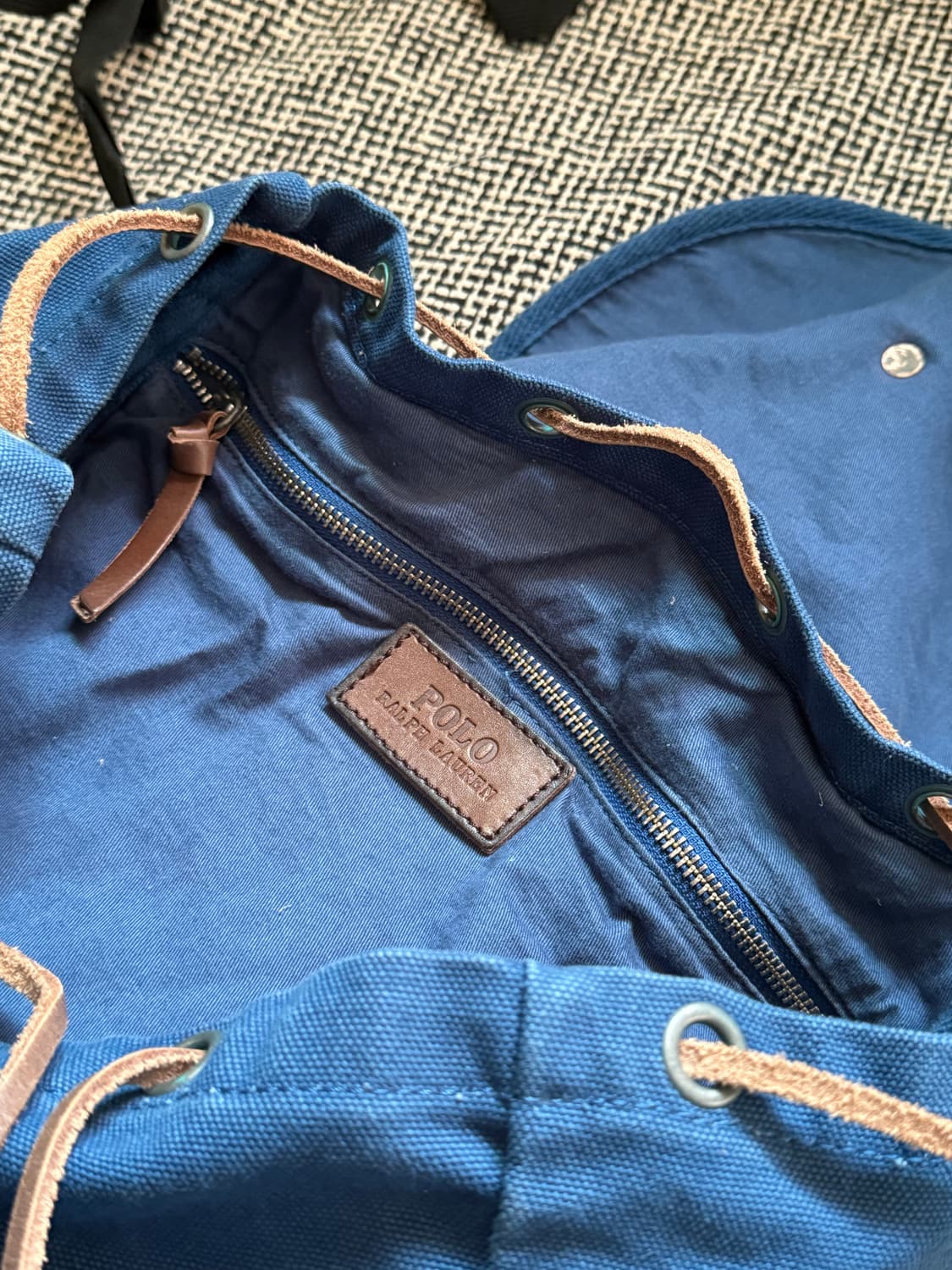 폴로랄프로렌 빅포니 캔버스 백팩 블루 상품이미지3