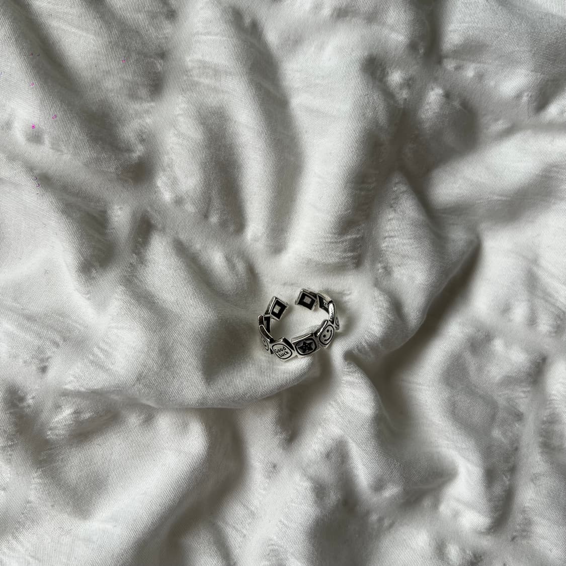 💫 굿럭 실버 반지 상품이미지1