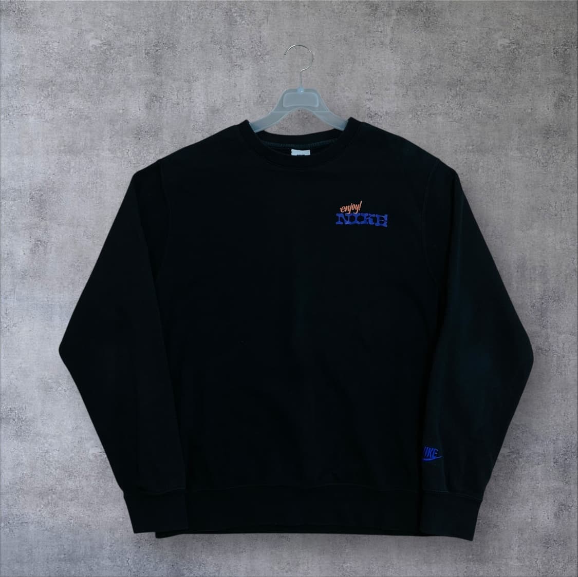 나이키 프린팅 빅로고 블랙 맨투맨 상품이미지2