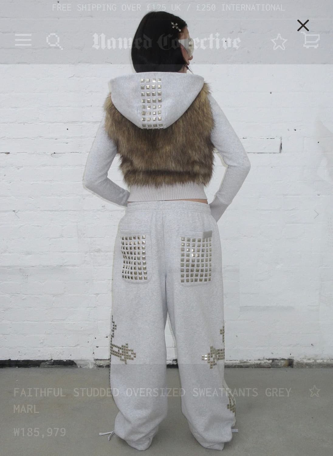 Namedcollective 퍼 베스트 스터드 후드집업 상품이미지6