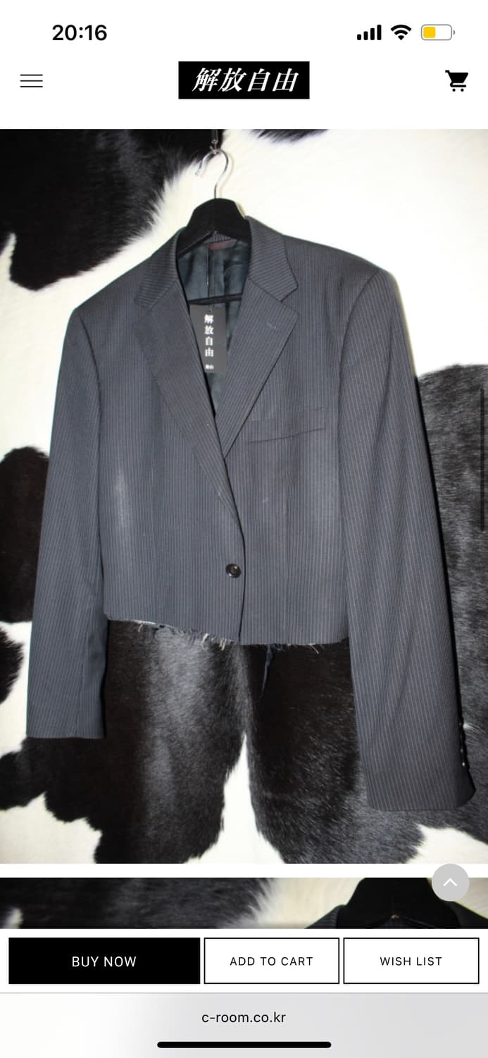解放自由 Remake Cutoff Crop Blazer 상품이미지2