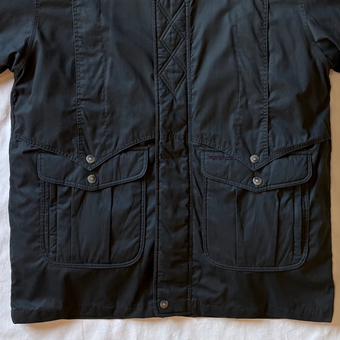 [105-108] 90s RAPIDO 올리브드랩 구스 다운 필드 파카 상품이미지4