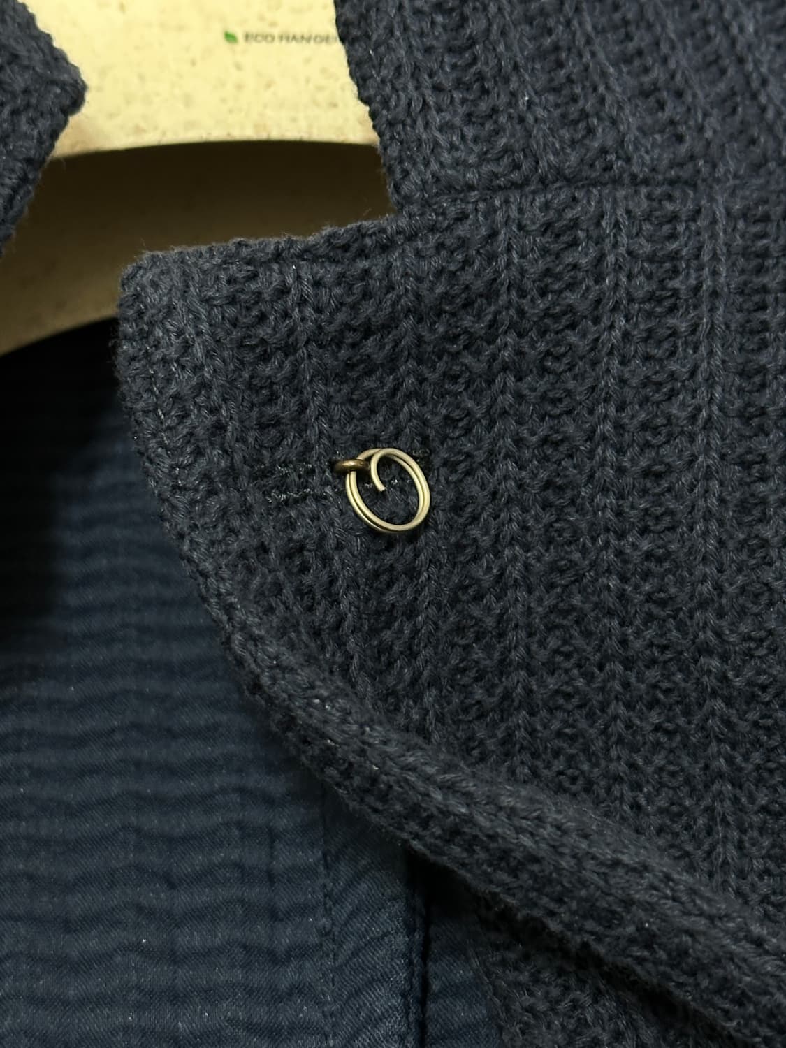 [새제품] 🇮🇹루비암 이태리메이드 니트자켓 네이비 54L 상품이미지6