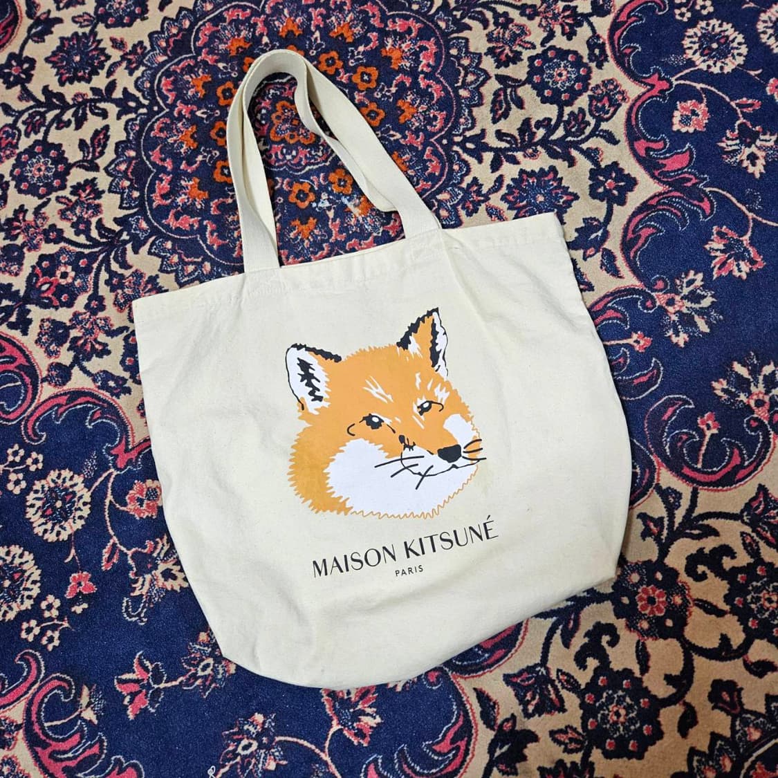 메종키츠네 폭스헤드 토트백 에크루 상품이미지1