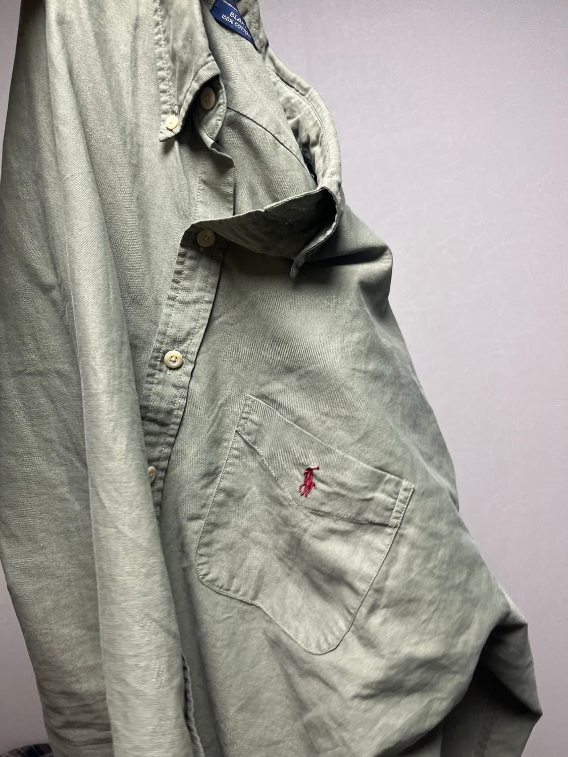 폴로 카키 긴팔 남방 셔츠 상품이미지2