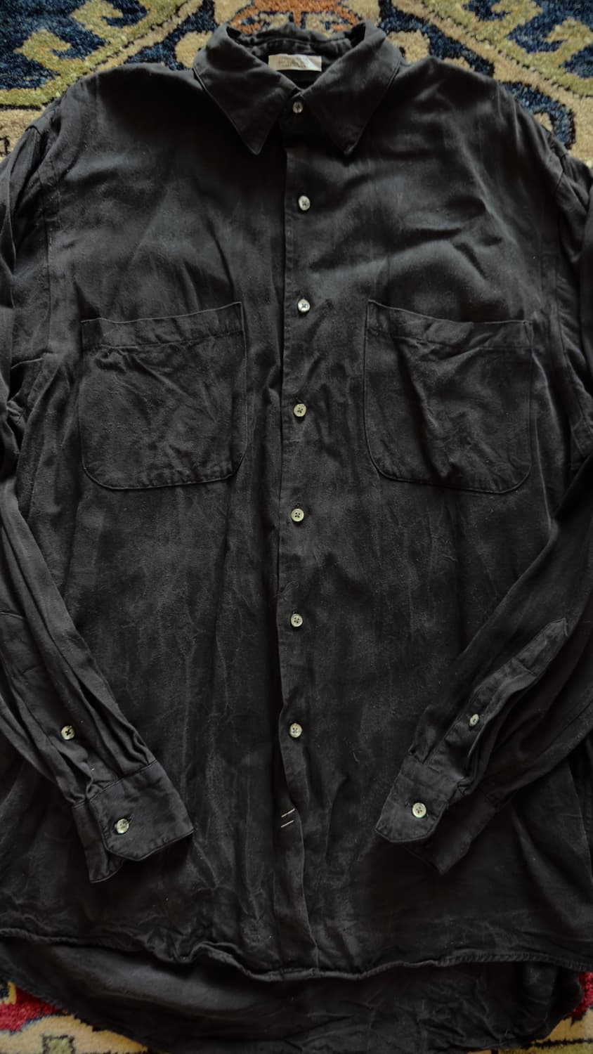 USA John Clarendon black Rayon shirt 상품이미지3