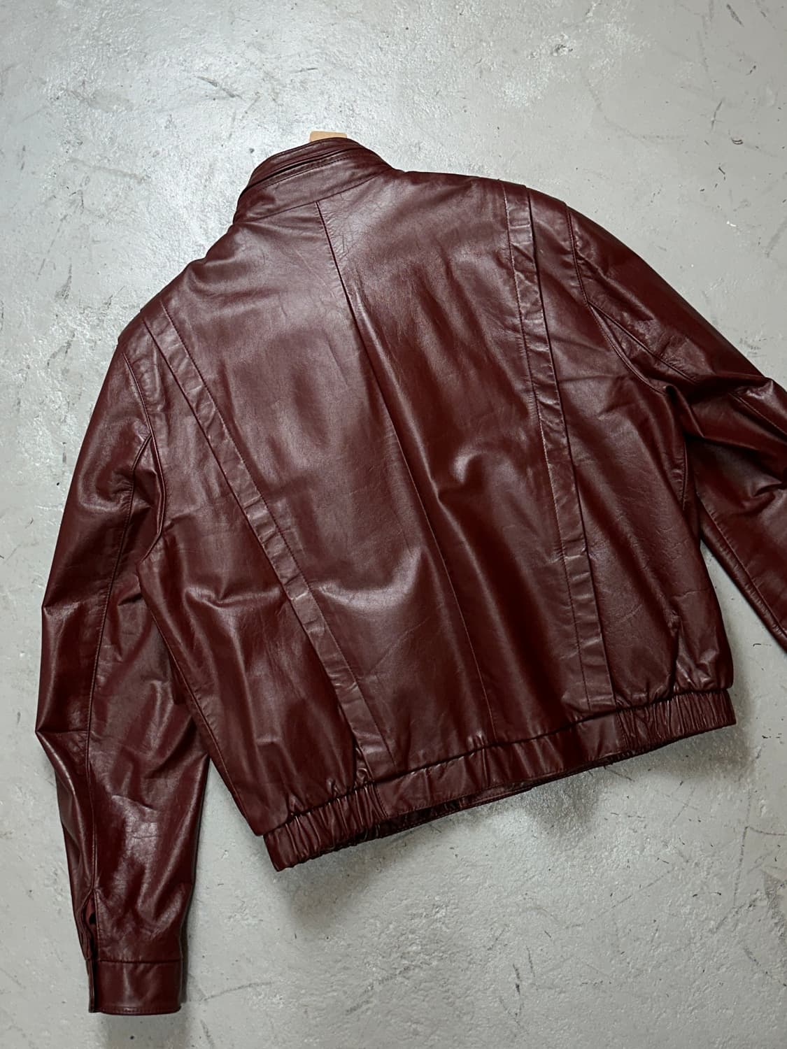 80's 빈티지 버건디 레더 자켓 파이트클럽 타일러 더든 상품이미지6
