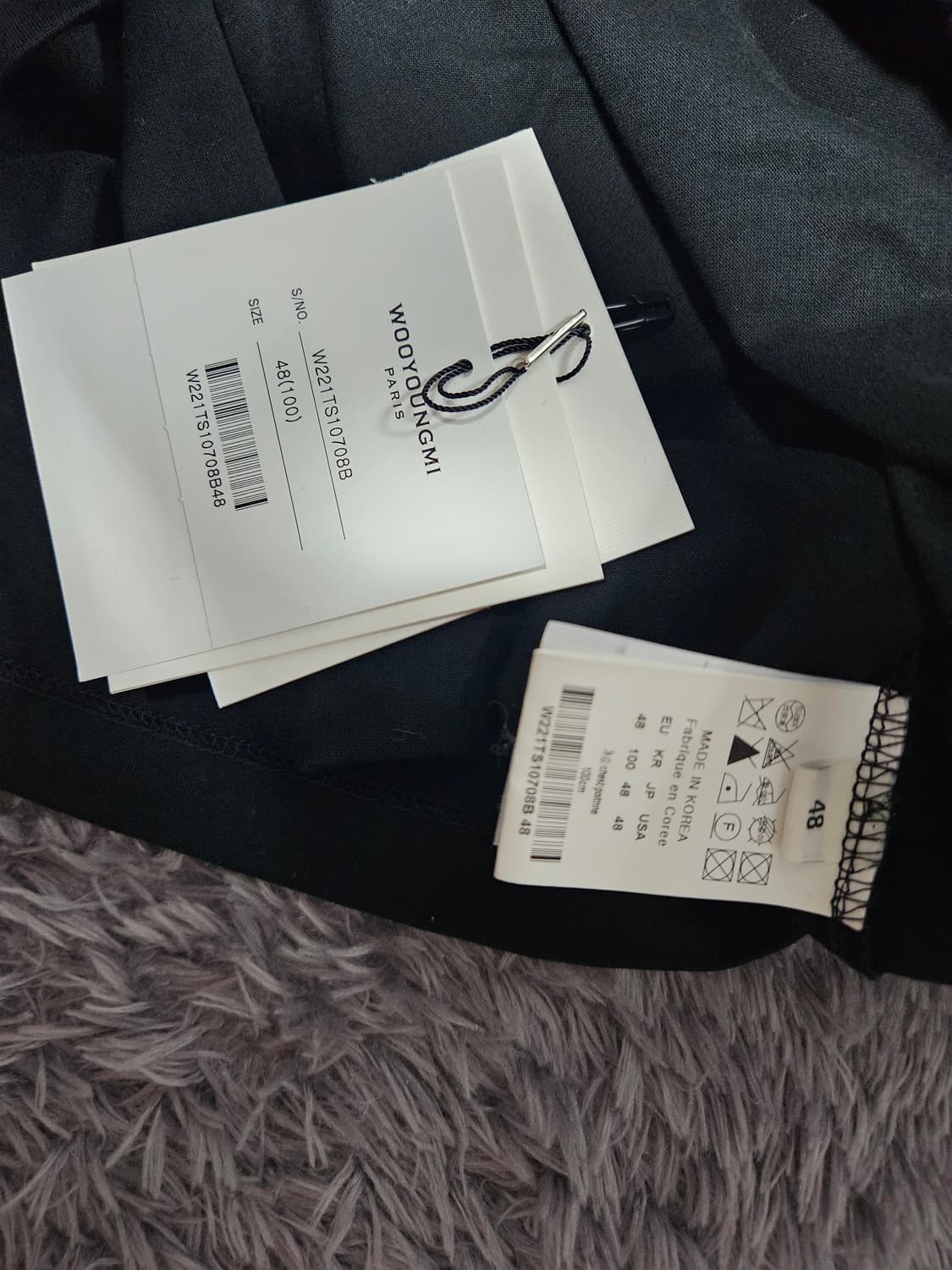 우영미 블랙 꽃무늬 티셔츠 48 상품이미지4