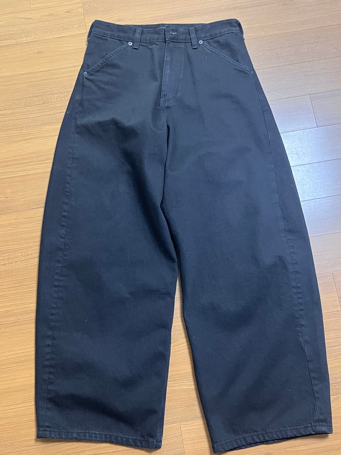 wide curve jeans jet black 2size 상품이미지2