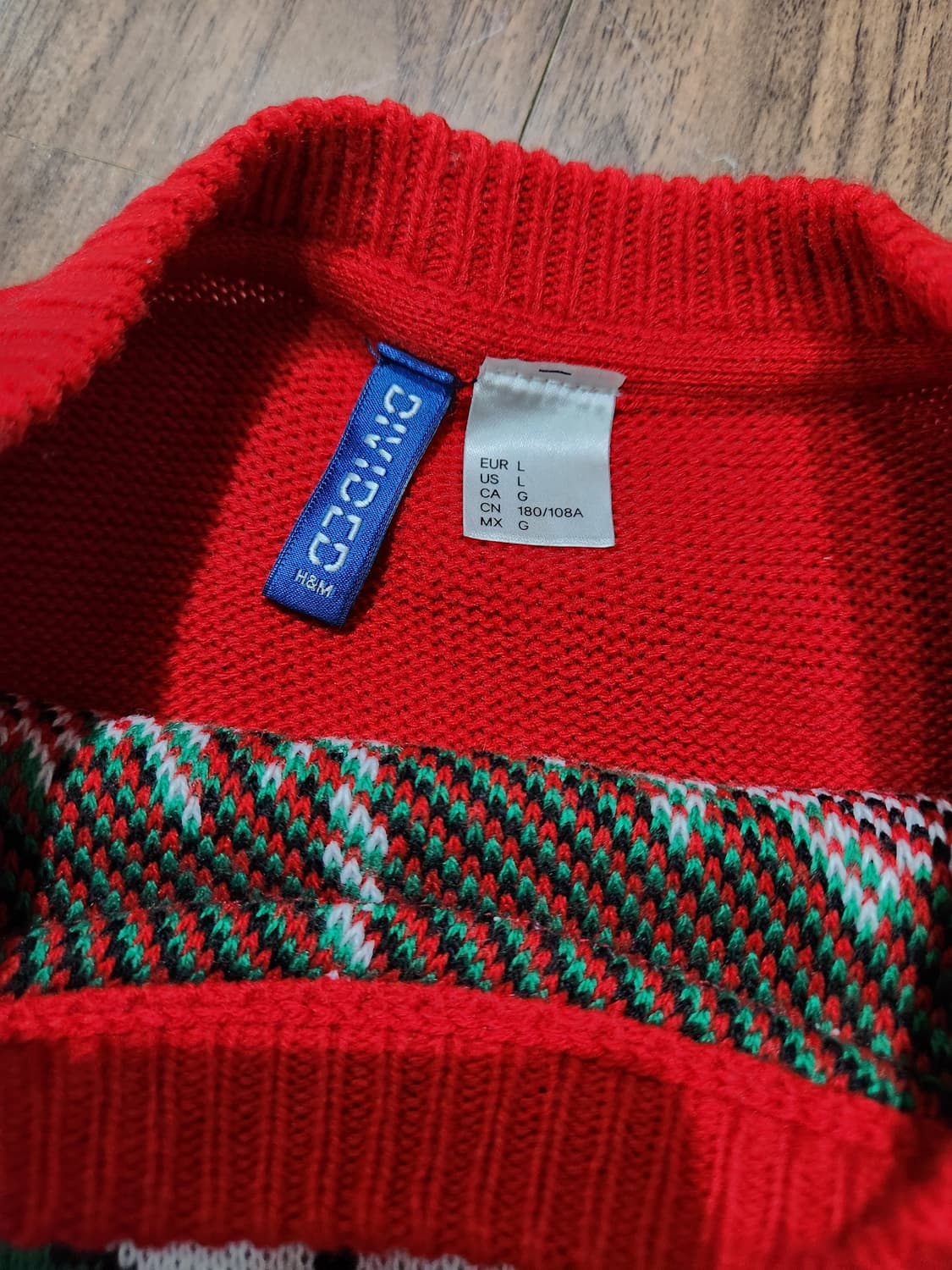 H&M 엘프 크리스마스 니트 스웨터 L 상품이미지4