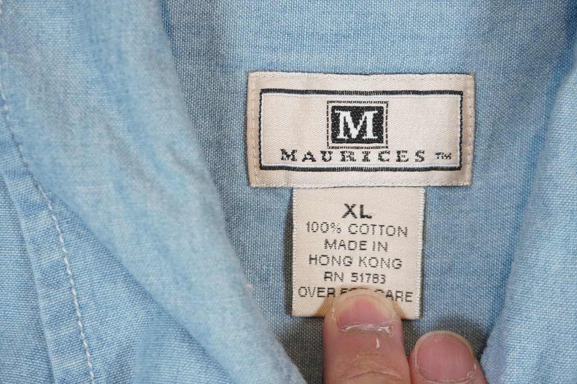 90s 모리스 샴브레이 셔츠 Maurices 상품이미지10